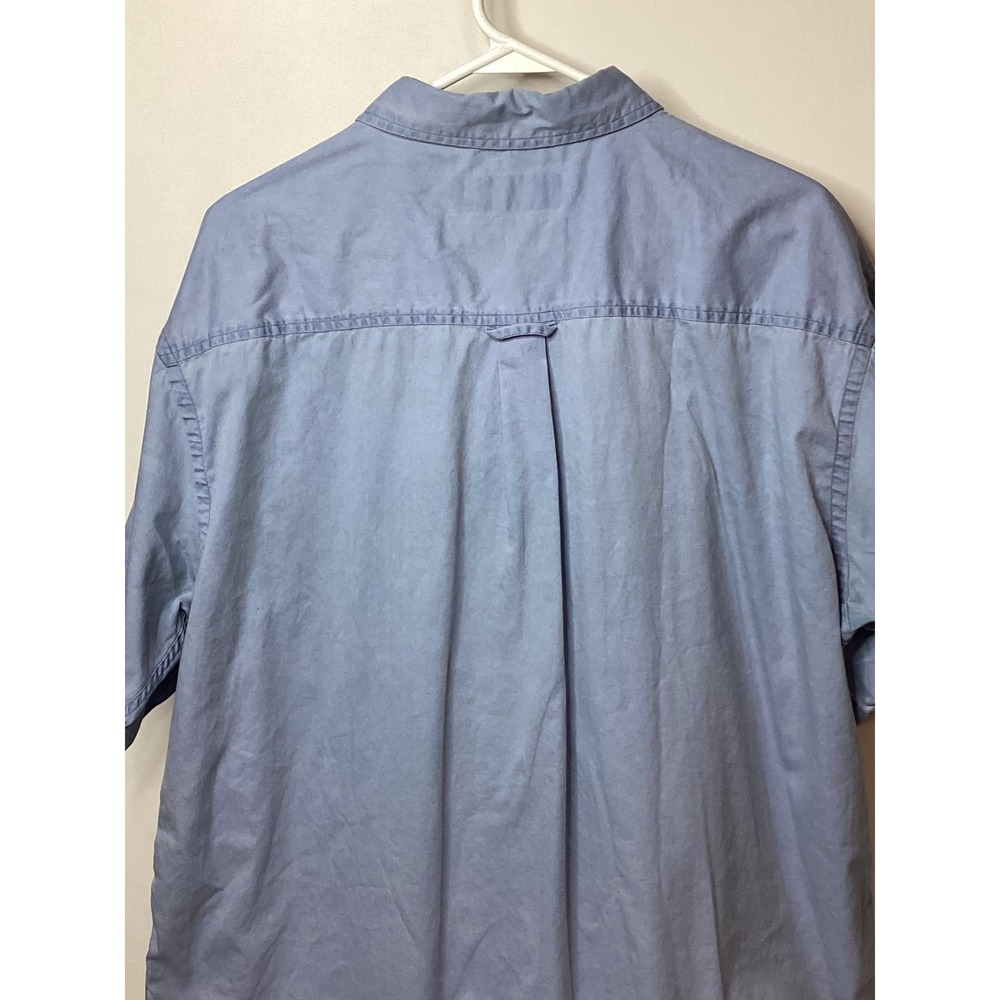 VTG‎ Pennmans Menswear Blue Short Sleeve Button Down Shirt Casual Relaxed Fit - Picture 6 of 14